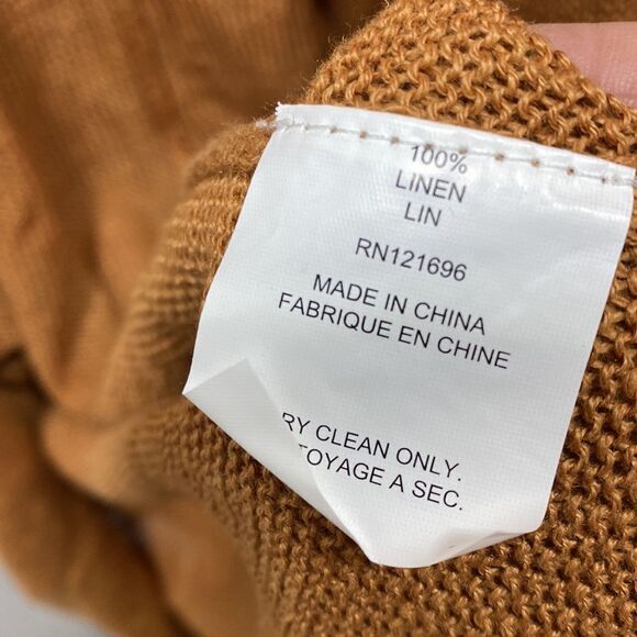 Demylee Linen Open Front Duster Cardigan Medium - Picture 3 of 6